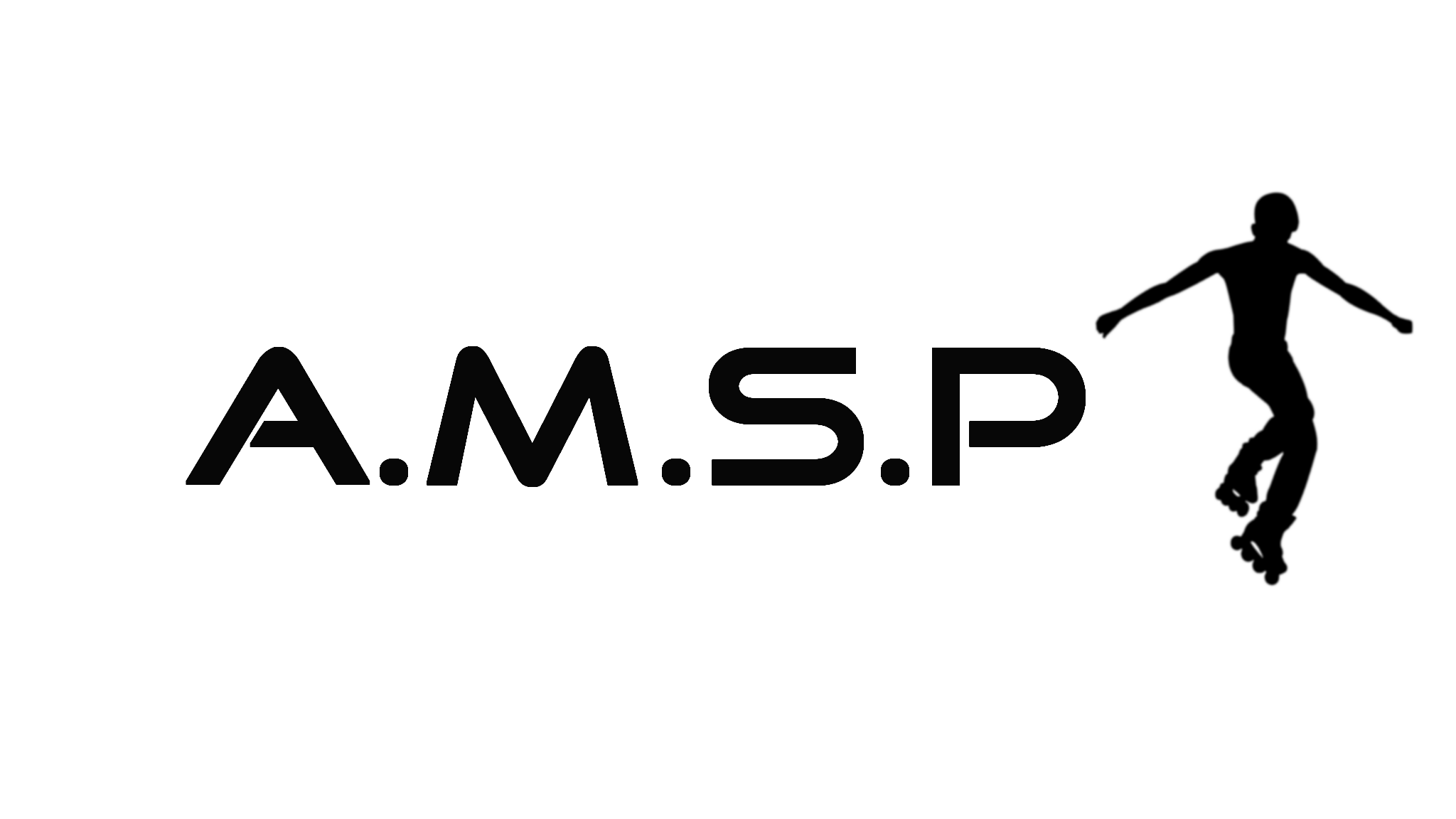 Logo du club de Roller, personnage faisant du slalom avec le nom de l'association
